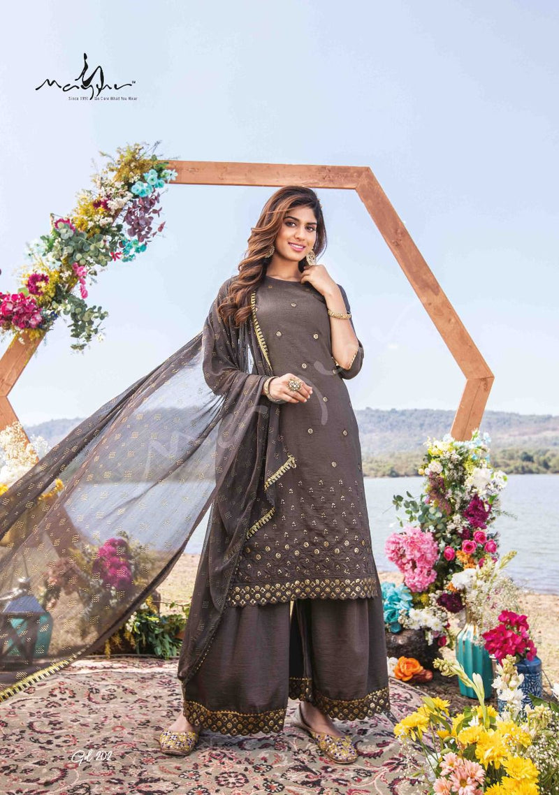 Mayur Global Desi Vol 2 Chinon Heavy Designer Ready Made Party Wear Salwar Suits