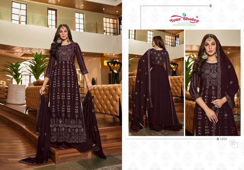 Your Choice Glory Blooming Georgette Fancy Designer Partywear Kurti