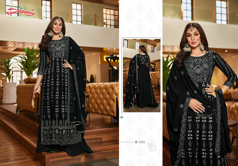 Your Choice Glory Blooming Georgette Fancy Designer Partywear Kurti
