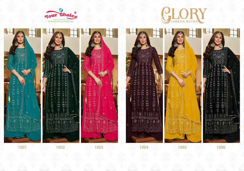 Your Choice Glory Blooming Georgette Fancy Designer Partywear Kurti