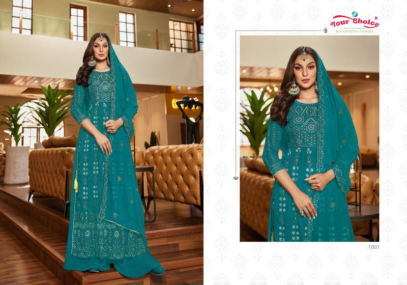 Your Choice Glory Blooming Georgette Fancy Designer Partywear Kurti