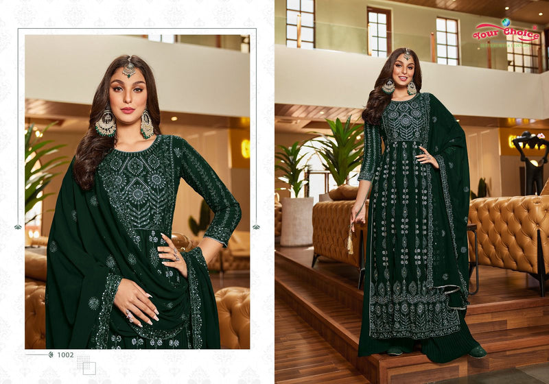 Your Choice Glory Blooming Georgette Fancy Designer Partywear Kurti