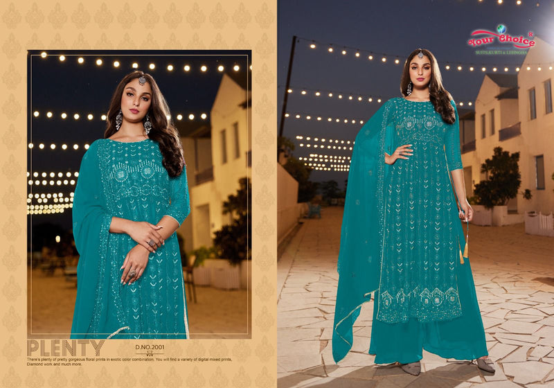 Your Choice Glory Vol 2 Georgette Heavy Embroidery Partywear Kurti