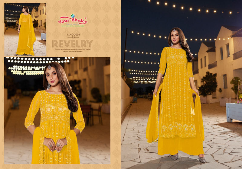 Your Choice Glory Vol 2 Georgette Heavy Embroidery Partywear Kurti