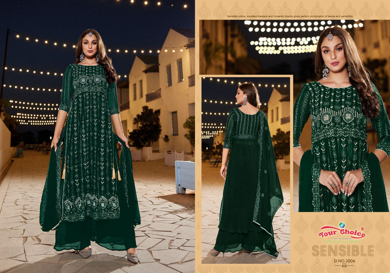Your Choice Glory Vol 2 Georgette Heavy Embroidery Partywear Kurti