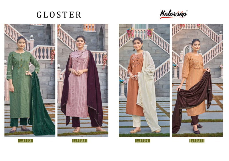 Kalaroop Gloster Silk Stylish Designer Casual Look Fancy Kurti
