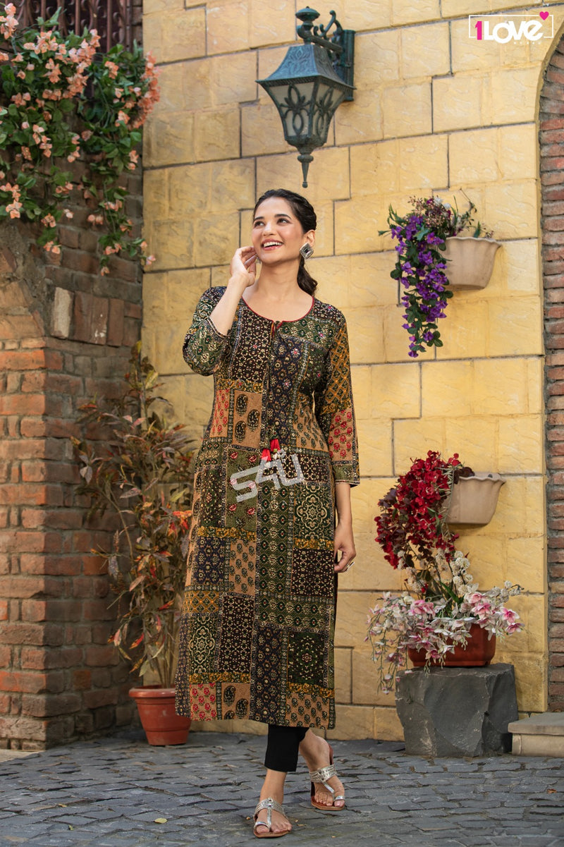 S4u Shivali Gold Vol 4 Rayon Fancy Causal Wear Kurti