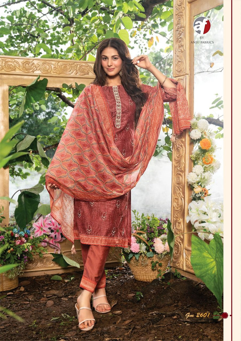 Anju Fabs Golden Meadows Vol 2 Silk With Fancy Embroidery Work Stylish Attractive Look Party Wear Kurti