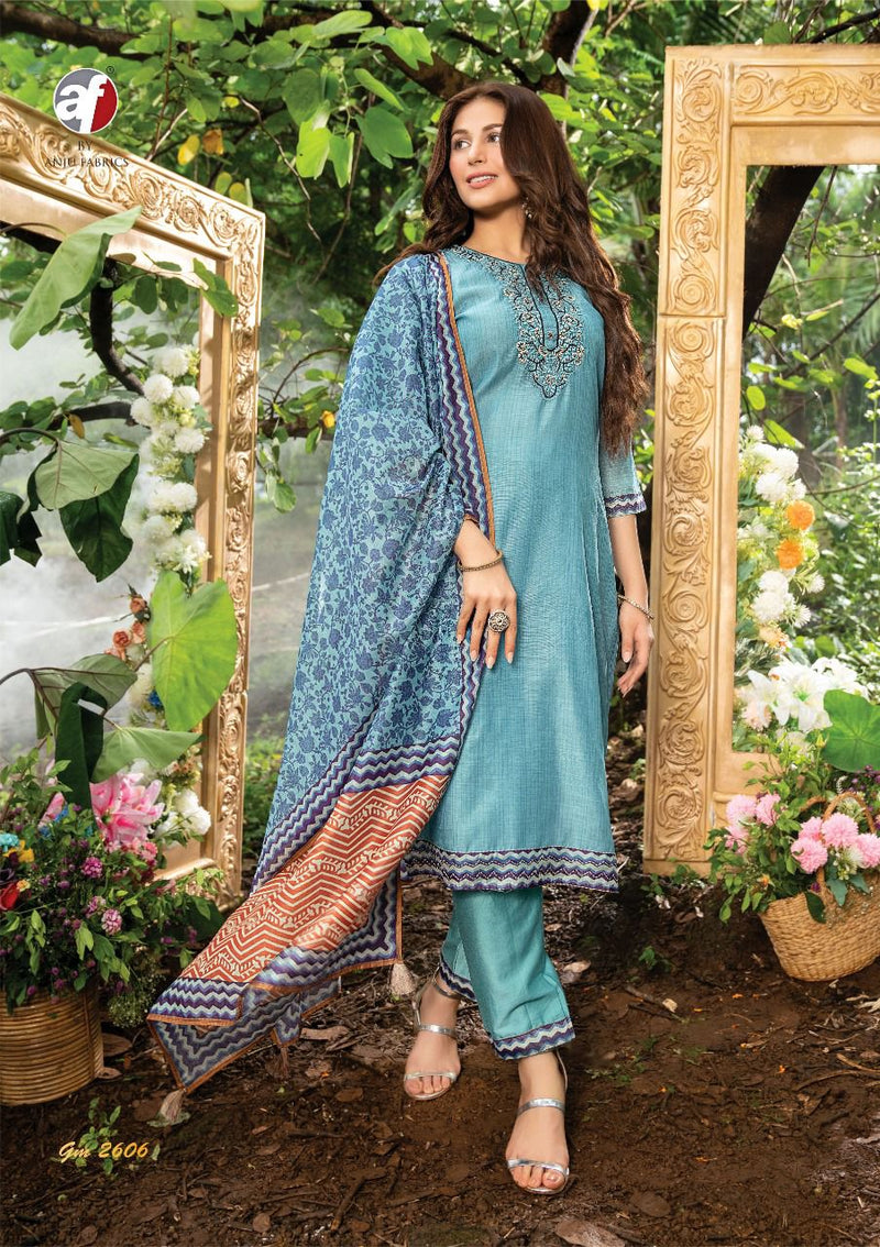 Anju Fabs Golden Meadows Vol 2 Silk With Fancy Embroidery Work Stylish Attractive Look Party Wear Kurti