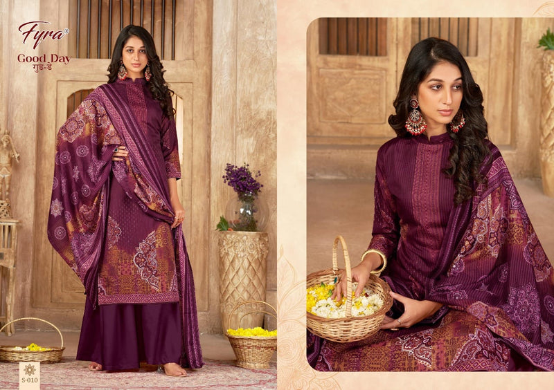 Fyra Good Day Pure Cotton With Beautiful Work Stylish Designer Fancy Salwar Kameez