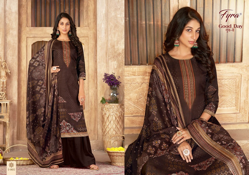 Fyra Good Day Pure Cotton With Beautiful Work Stylish Designer Fancy Salwar Kameez