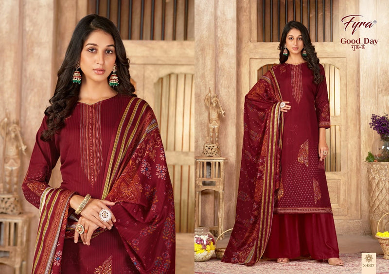 Fyra Good Day Pure Cotton With Beautiful Work Stylish Designer Fancy Salwar Kameez