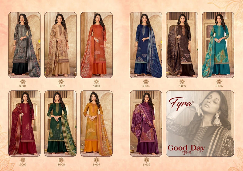 Fyra Good Day Pure Cotton With Beautiful Work Stylish Designer Fancy Salwar Kameez
