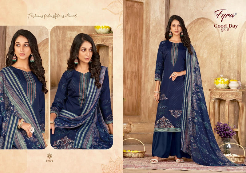 Fyra Good Day Pure Cotton With Beautiful Work Stylish Designer Fancy Salwar Kameez