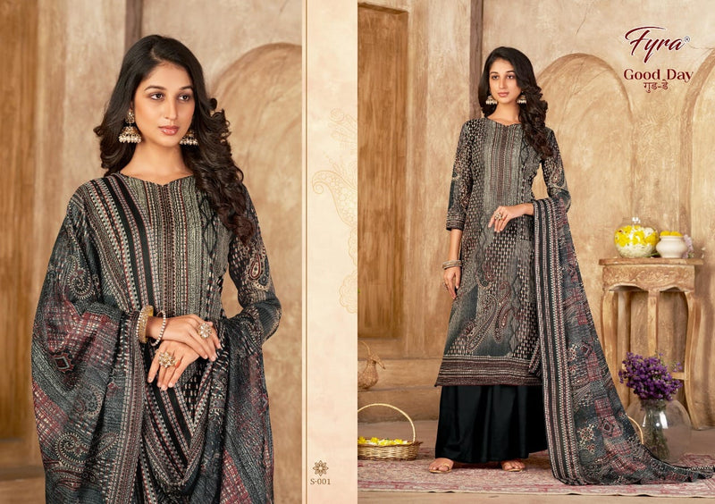 Fyra Good Day Pure Cotton With Beautiful Work Stylish Designer Fancy Salwar Kameez