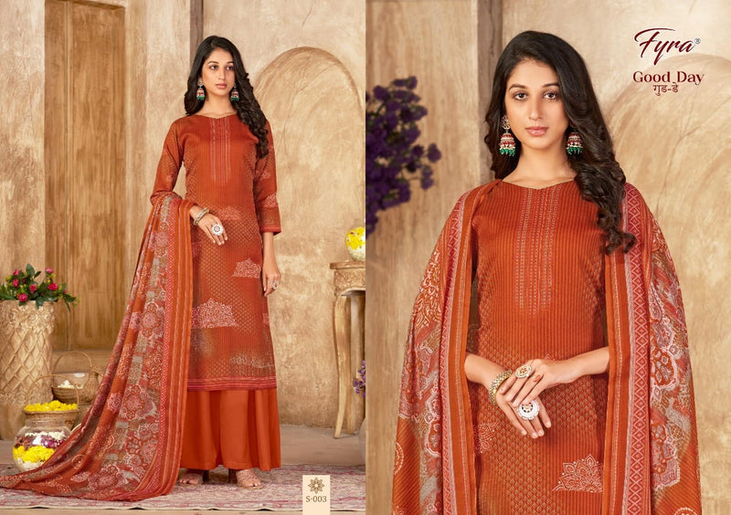 Fyra Good Day Pure Cotton With Beautiful Work Stylish Designer Fancy Salwar Kameez