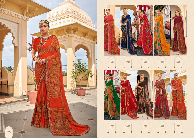 Saroj Gorgeous Vol 4 Soft Georgette Beautiful Party Wear Sarees
