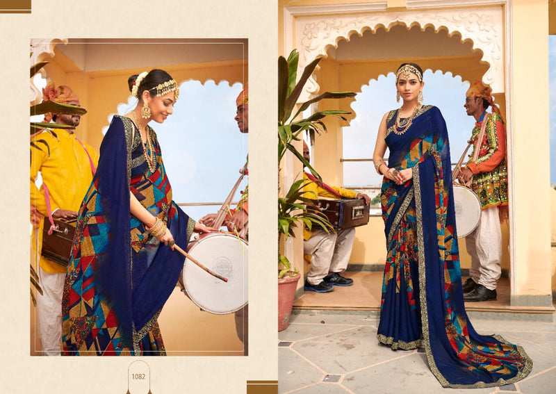 Saroj Gorgeous Vol 4 Soft Georgette Beautiful Party Wear Sarees