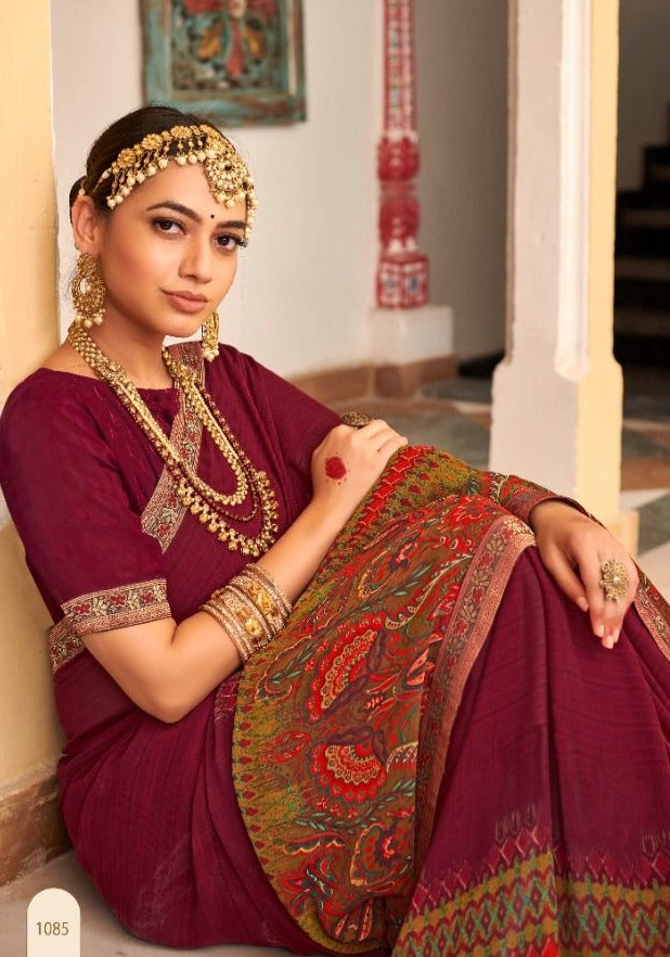 Saroj Gorgeous Vol 4 Soft Georgette Beautiful Party Wear Sarees