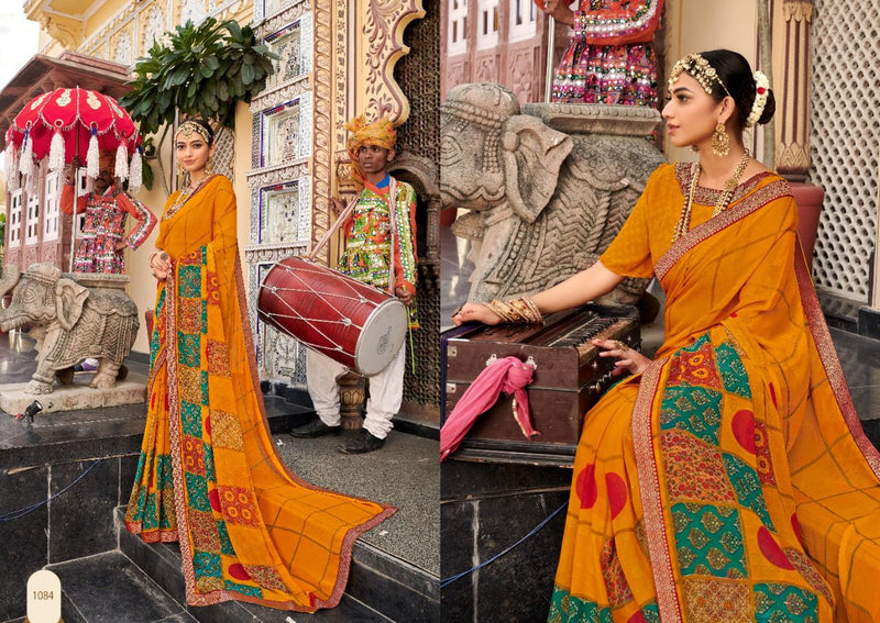 Saroj Gorgeous Vol 4 Soft Georgette Beautiful Party Wear Sarees