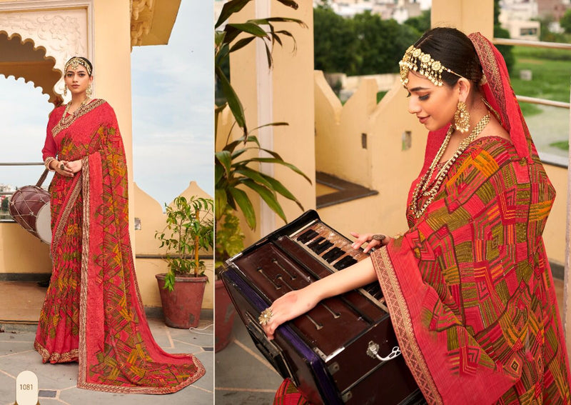 Saroj Gorgeous Vol 4 Soft Georgette Beautiful Party Wear Sarees