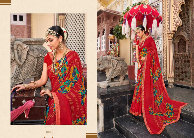 Saroj Gorgeous Vol 4 Soft Georgette Beautiful Party Wear Sarees