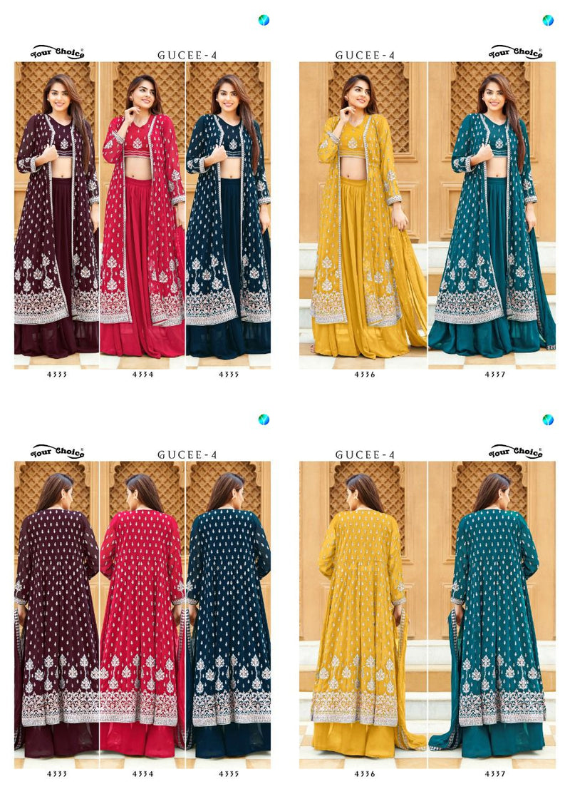 Your Choice Gucee Vol 4 Georgette With Elegant & Embroidery Work Stylish Designer Wedding Wear Kurti