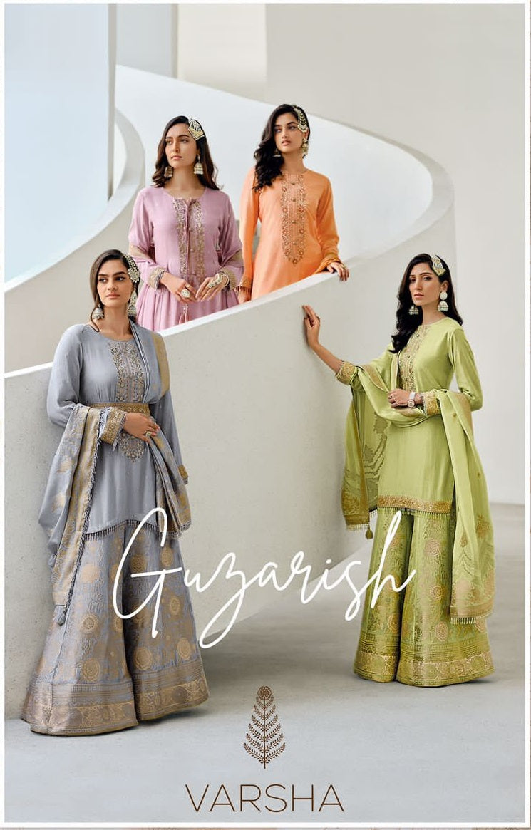 Varsha Guzaris Viscose With Heavy Embroidery Work Stylish Designer Party Wear Salwar Kameez