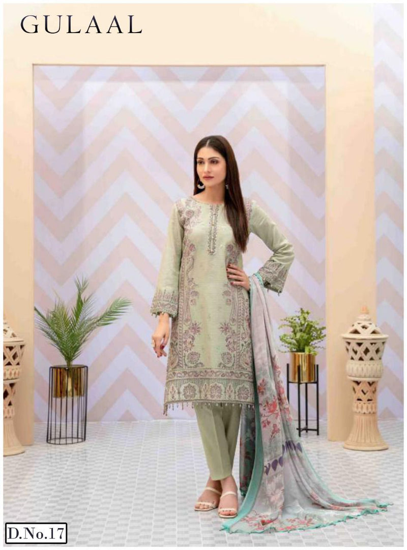 Sana Maryam Gulaal Classy Luxury Cotton With Fancy Work Stylish Designer Pakistani Salwar Kameez