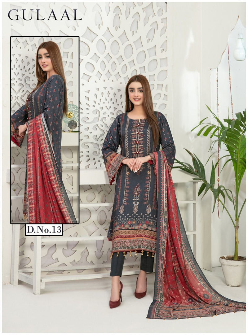 Sana Maryam Gulaal Classy Luxury Cotton With Fancy Work Stylish Designer Pakistani Salwar Kameez