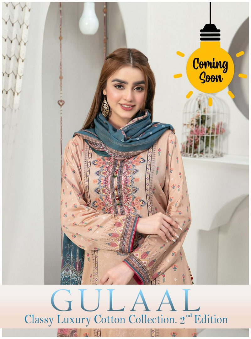 Sana Maryam Gulaal Classy Luxury Cotton With Fancy Work Stylish Designer Pakistani Salwar Kameez