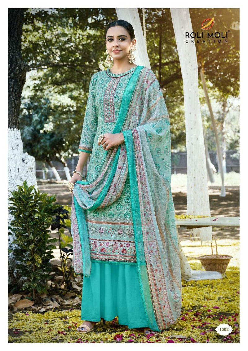 Roli Moli Creation Gulabo Cambric Cotton Fancy Stylish Printed Festive Wear Salwar Suits