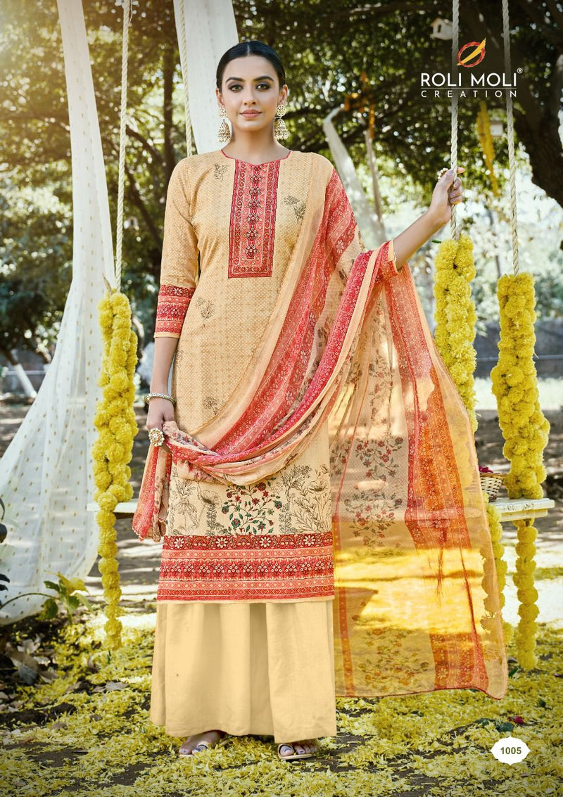Roli Moli Creation Gulabo Cambric Cotton Fancy Stylish Printed Festive Wear Salwar Suits