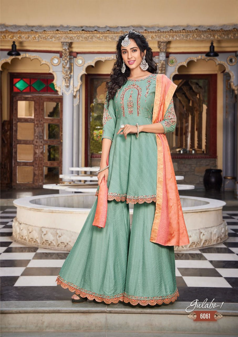 Koodee Fashion Gulabo Vol 1 Fancy Viscose Wedding Wear Heavy Kurtis