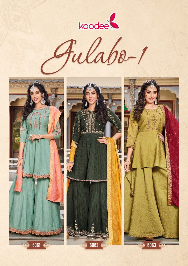 Koodee Fashion Gulabo Vol 1 Fancy Viscose Wedding Wear Heavy Kurtis