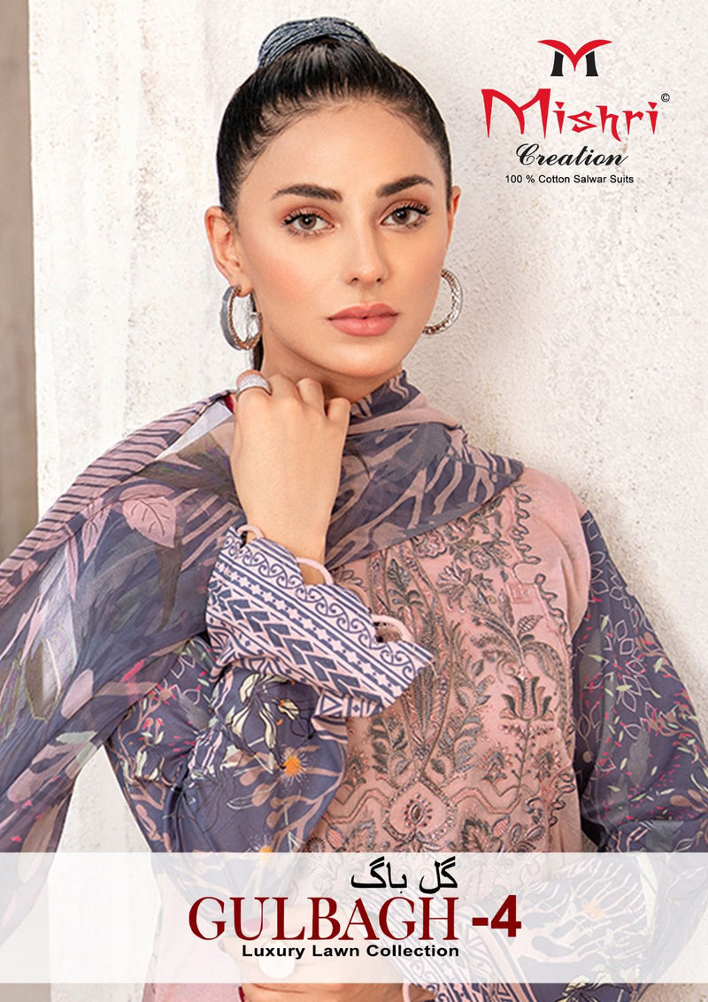 Mishri Creation Gulbagh Vol 4 Lawn Cotton Karachi Printed Salwar Kameez