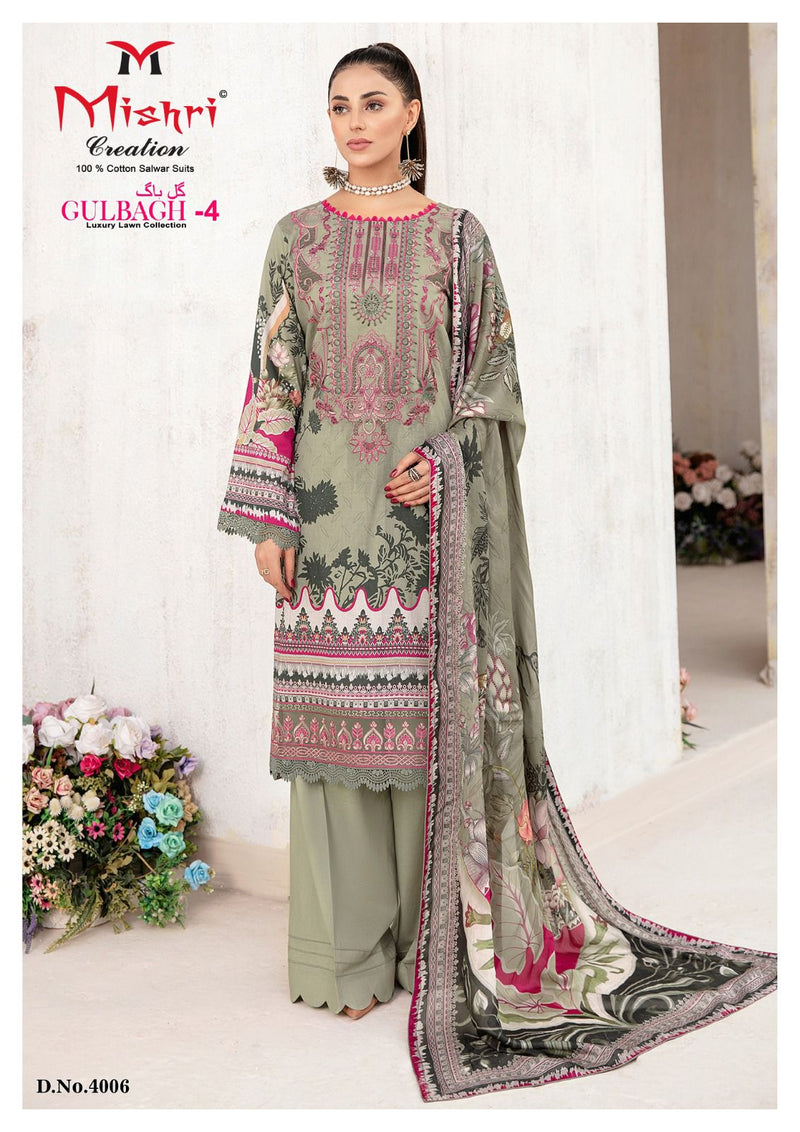 Mishri Creation Gulbagh Vol 4 Lawn Cotton Karachi Printed Salwar Kameez