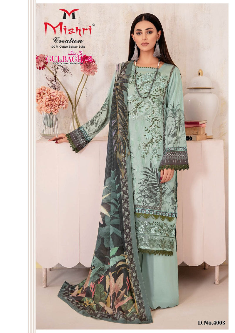 Mishri Creation Gulbagh Vol 4 Lawn Cotton Karachi Printed Salwar Kameez