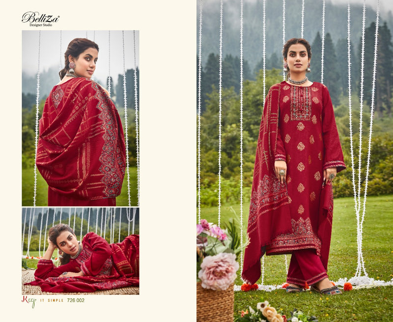 Belliza Gulbano Pashmina With Fancy Work Stylish Designer Casual Wear Attractive Look Salwar Kameem