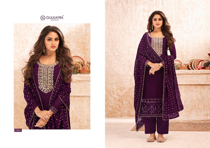 Gulkayra Designer Nazmin Real Georgette With Embroidery Pakistani Style Wedding Wear Salwar Suits