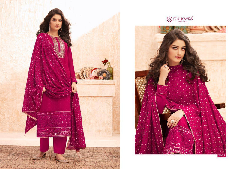 Gulkayra Designer Nazmin Real Georgette With Embroidery Pakistani Style Wedding Wear Salwar Suits