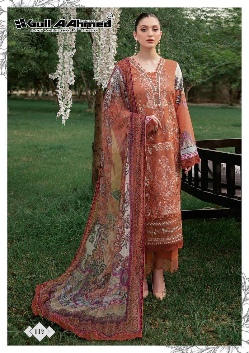 Gull Aahmed Collection Vol 12 Lawn Cotton With Fancy Printed Work Stylish Designer Pakistani Party Wear Salwar Kameez