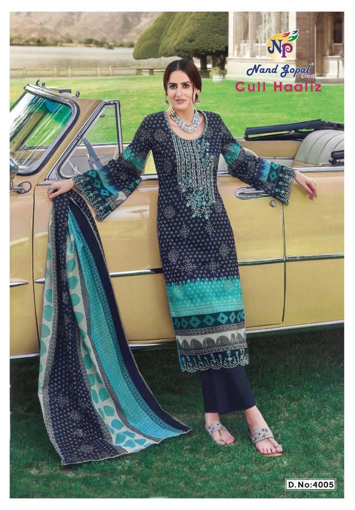 Nandgopal Gull Haafiz Vol 4 Pure Cotton With Heavy Beautiful Printed Work Stylish Designer Salwar Kameez