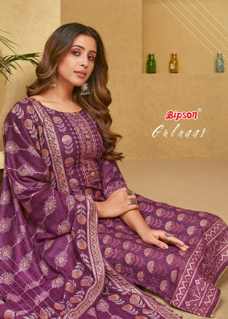 Bipson Gulnaar Pashmina With Printed Work Stylish Designer Casual Wear Salwar Kameez