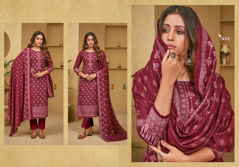 Bipson Gulnaar Pashmina With Printed Work Stylish Designer Casual Wear Salwar Kameez