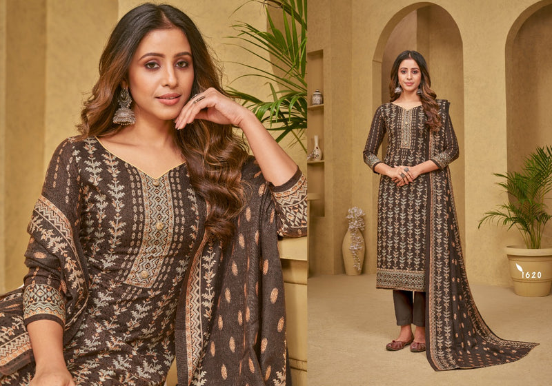 Bipson Gulnaar Pashmina With Printed Work Stylish Designer Casual Wear Salwar Kameez