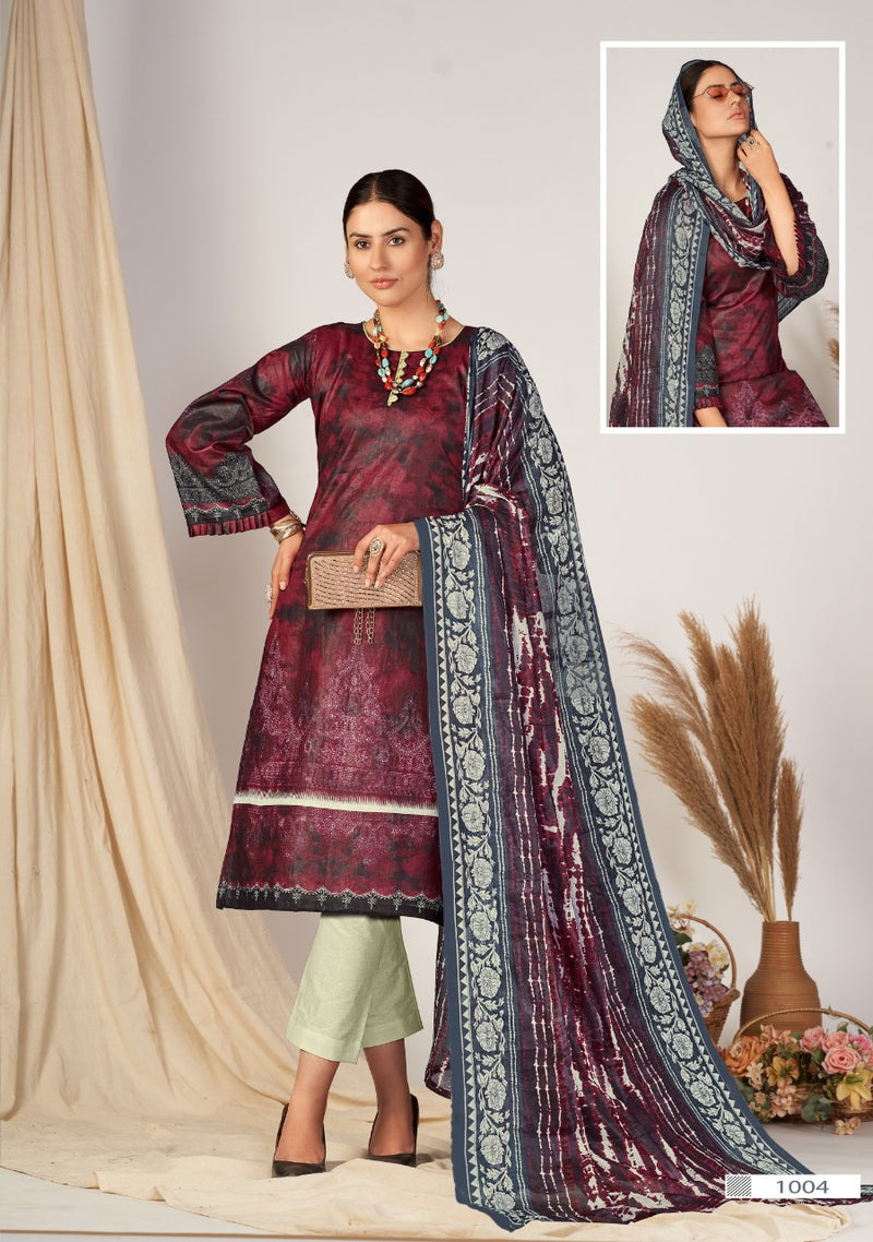 Kiana Fabs Gulnaaz Vol 1 Pure Cotton With Embroidery Work Stylish Designer Pakistani Salwar Kameez