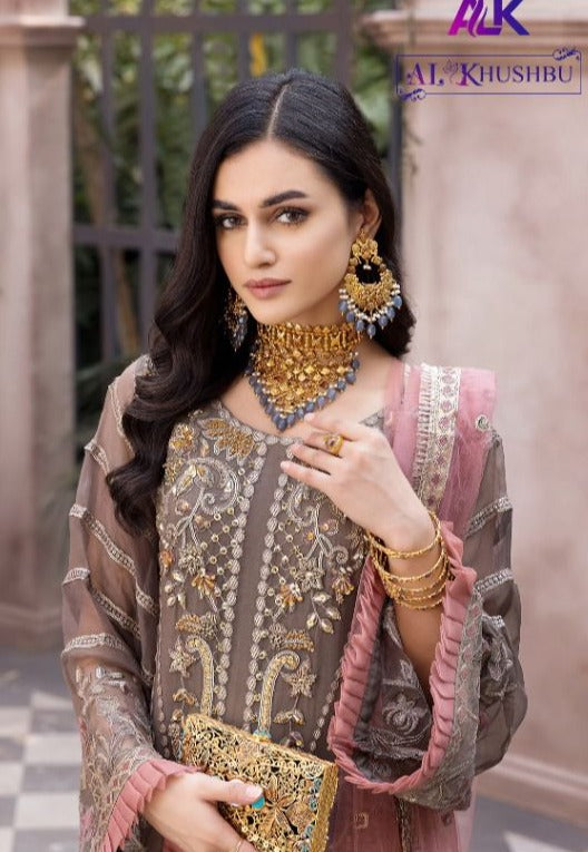Al Khushbu Gulzaar Vol 2 Georgette Embroidered Pakistani Style Wedding Wear Salwar Suits