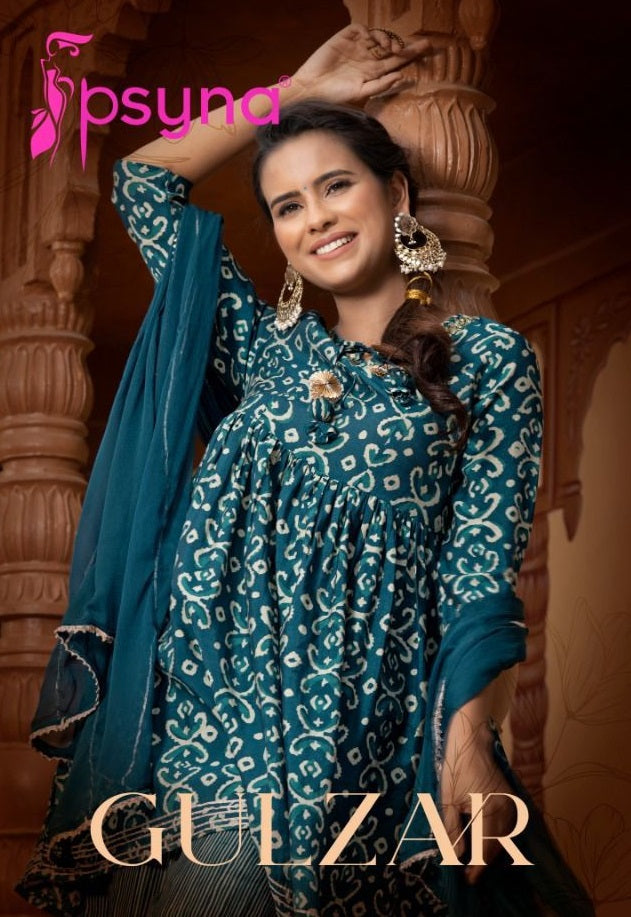 Psyna Gulzar Viscose With Hand Work Stylish Designer Festive Wear Fancy Kurti