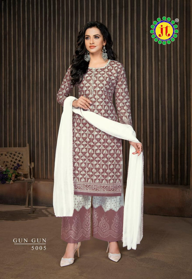Jt Gun Gun Vol 5 Cotton Fancy Printed Festive Wear Salwar Kameez